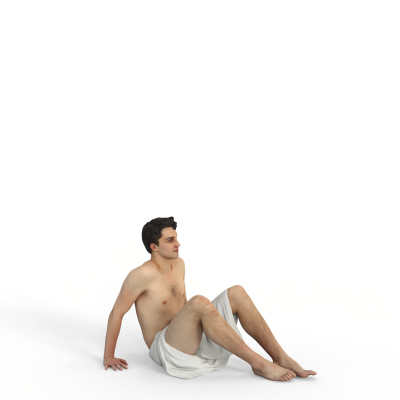 Spa Man | spa0004hd2o01p01s | Ready-Posed 3D Human Model (Man / Still)