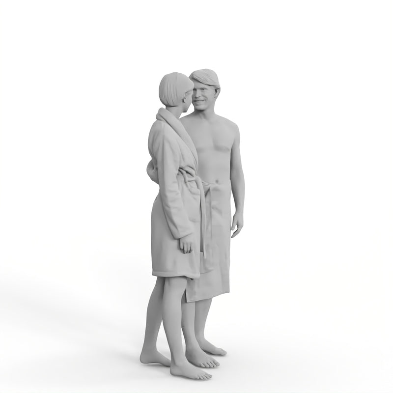 Spa Couple | spa0005hd2o01p01s | Ready-Posed 3D Human Model (Man / Still)