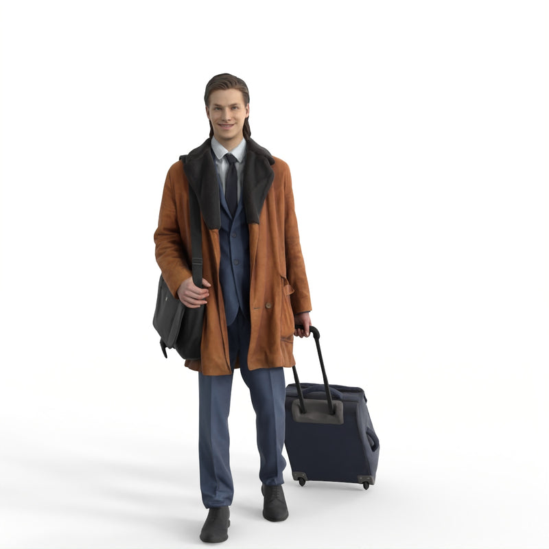 AXYZ Design | Traveling Man | tra0012hd2o01p01s | Ready- Posed 3D Human Model (male)