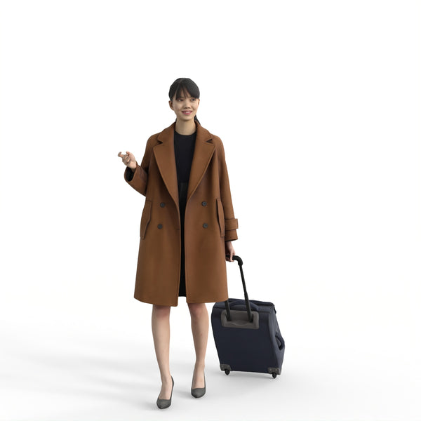 AXYZ Design | Traveling Woman| tra0016hd2o01p01s| Ready- Posed 3D Human Model (Woman)