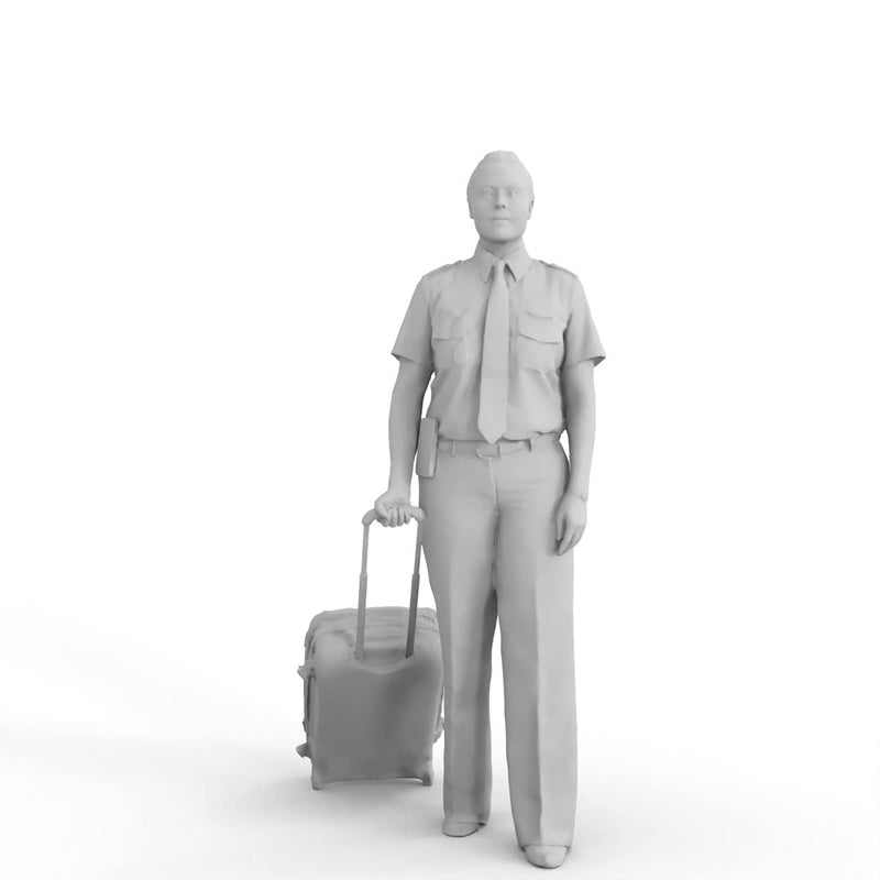 AXYZ Design | Pilot Traveling Woman | wwom0200hd2o01p01s| Ready- Posed 3D Human Model (Female)